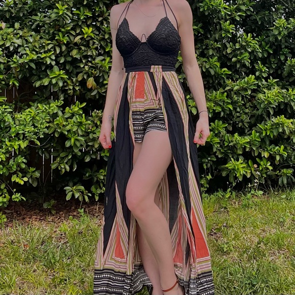 EUC Romper with Maxi Skirt Attached - Picture 2 of 3
